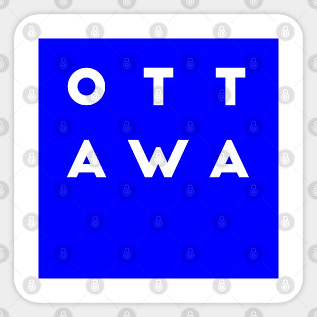 Ottawa | Blue square, white letters | Canada Sticker by Classical